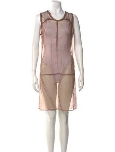 Pre-owned Helmut Lang Vintage Knee-length Dress In Brown