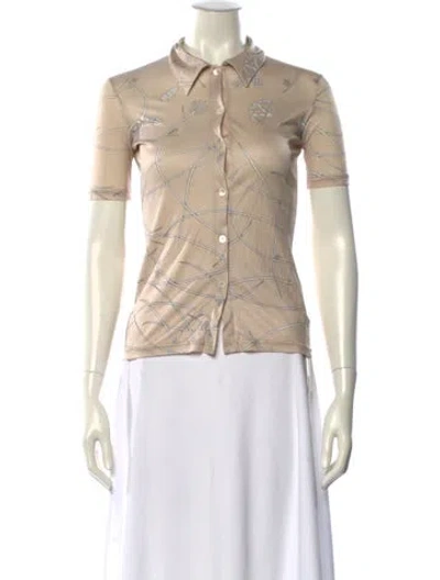 Pre-owned Helmut Lang Vintage Late 1990's - Early 2000's Blouse In Neutral