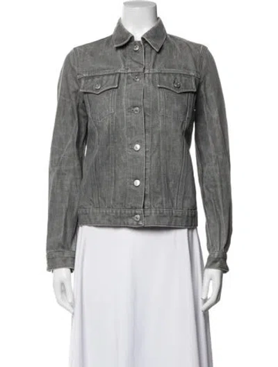 Pre-owned Helmut Lang Vintage Late 1990's - Early 2000's Denim Jacket In Grey