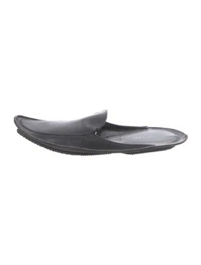 Pre-owned Helmut Lang Vintage Leather Mules In Black