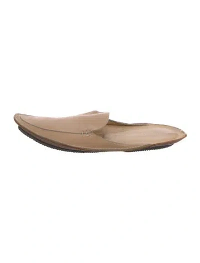 Pre-owned Helmut Lang Vintage Leather Mules In Metallic