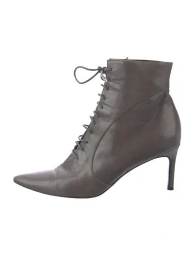 Pre-owned Helmut Lang Vintage Leather Pumps In Gray