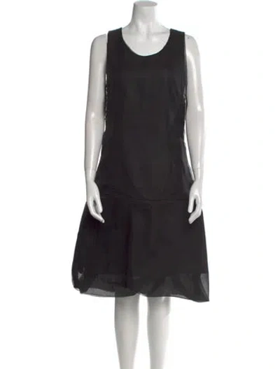 Pre-owned Helmut Lang Vintage Midi Length Dress In Black