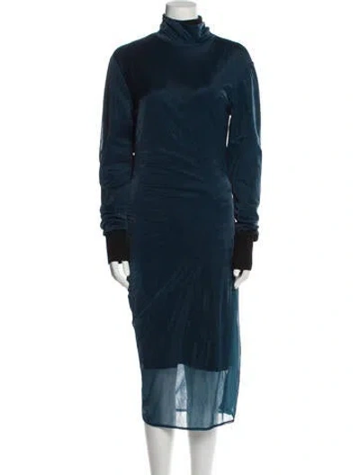 Pre-owned Helmut Lang Vintage Midi Length Dress In Blue