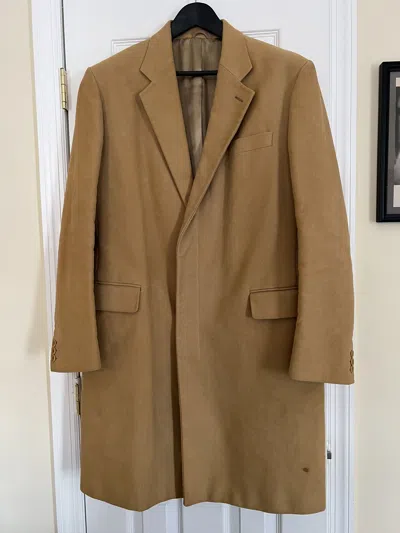 Pre-owned Helmut Lang Vintage Moleskin Chesterfield Archive In Sand