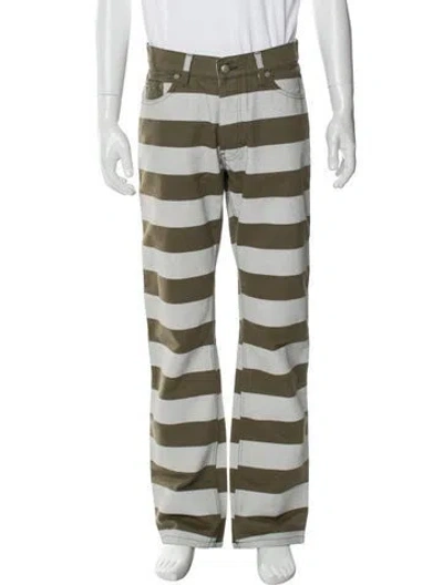 Pre-owned Helmut Lang Vintage Straight-leg Jeans In Green