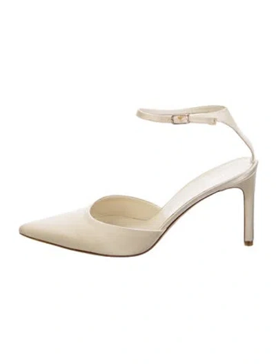 Pre-owned Helmut Lang Vintage Suede Slingback Pumps In Neutrals