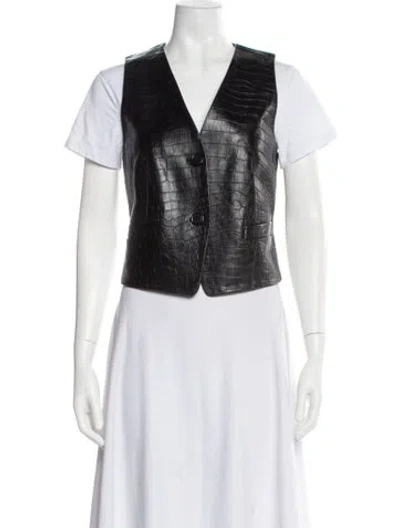 Pre-owned Helmut Lang Virgin Wool Animal Print Vest In Gray