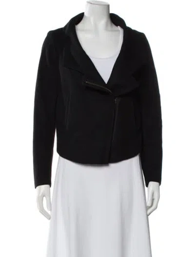 Pre-owned Helmut Lang Virgin Wool Biker Jacket In Black