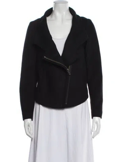 Pre-owned Helmut Lang Virgin Wool Biker Jacket In Black