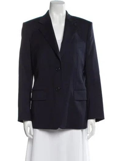 Pre-owned Helmut Lang Virgin Wool Blazer In Blue