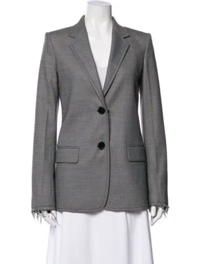 Pre-owned Helmut Lang Virgin Wool Blazer In Gray