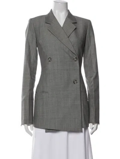 Pre-owned Helmut Lang Virgin Wool Blazer In Gray