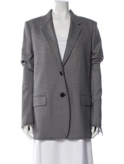 Pre-owned Helmut Lang Virgin Wool Blazer In Gray
