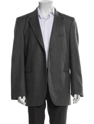 Pre-owned Helmut Lang Virgin Wool Blazer In Gray