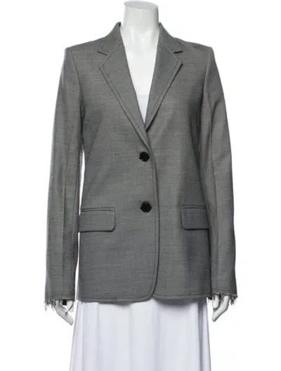 Pre-owned Helmut Lang Virgin Wool Blazer In Grey