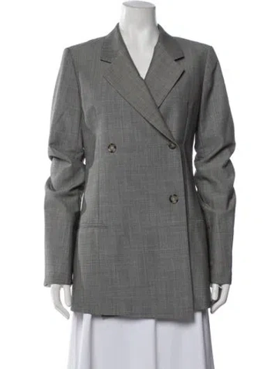 Pre-owned Helmut Lang Virgin Wool Blazer In Grey