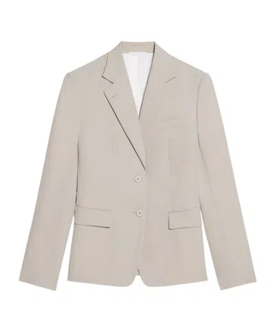Helmut Lang Virgin Wool Blazer In White