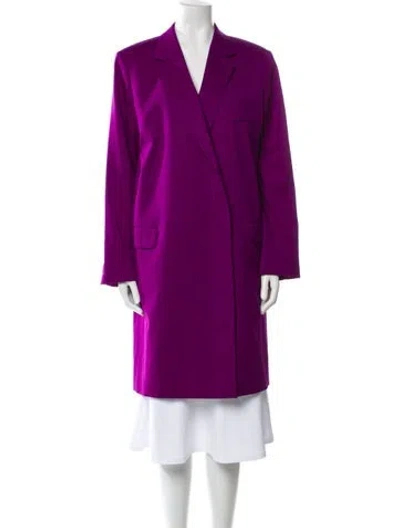 Pre-owned Helmut Lang Virgin Wool Coat In Purple