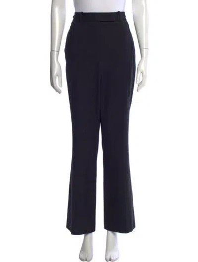 Pre-owned Helmut Lang Virgin Wool Flared Pants In Black