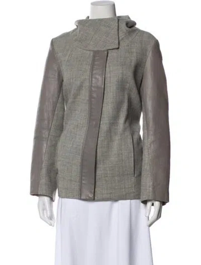 Pre-owned Helmut Lang Virgin Wool Jacket In Gray