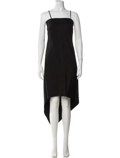 Pre-owned Helmut Lang Virgin Wool Knee-length Dress In Black