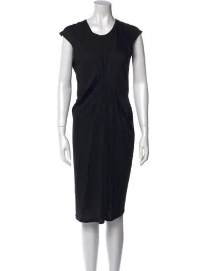 Pre-owned Helmut Lang Virgin Wool Knee-length Dress In Black