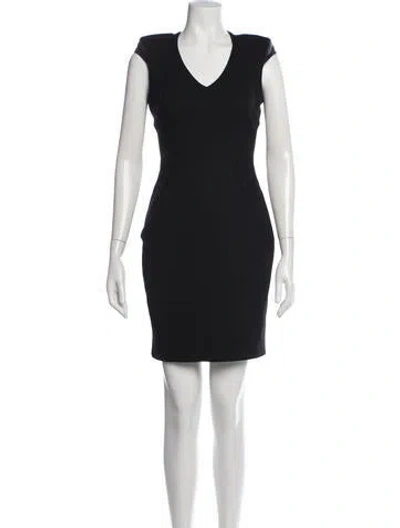 Pre-owned Helmut Lang Virgin Wool Knee-length Dress In Black
