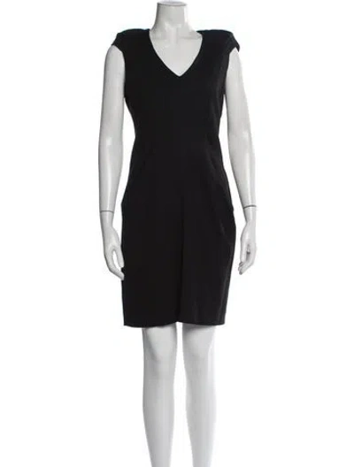 Pre-owned Helmut Lang Virgin Wool Knee-length Dress In Black