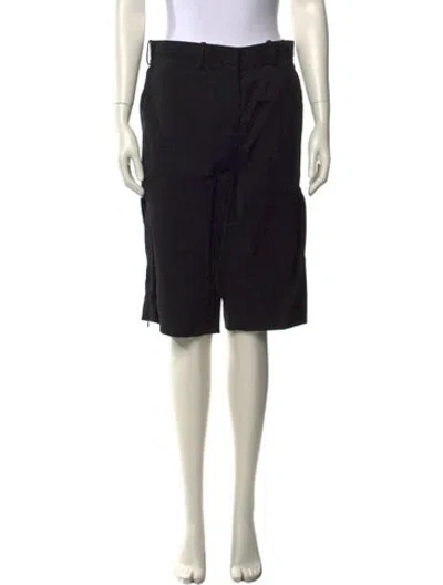 Pre-owned Helmut Lang Virgin Wool Knee-length Shorts In Black