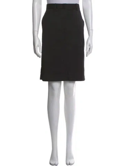 Pre-owned Helmut Lang Virgin Wool Knee-length Skirt In Black