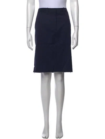 Pre-owned Helmut Lang Virgin Wool Knee-length Skirt In Black