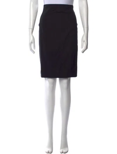 Pre-owned Helmut Lang Virgin Wool Knee-length Skirt In Black