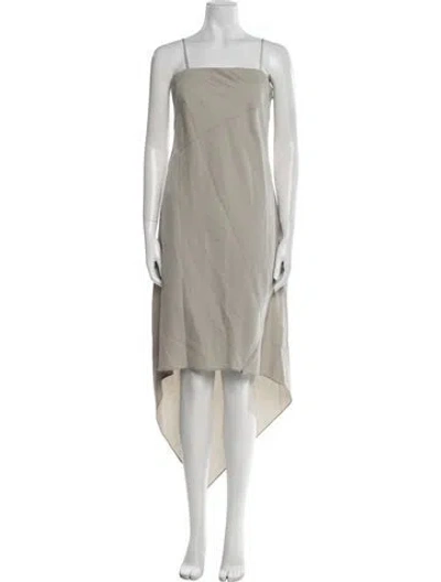 Pre-owned Helmut Lang Virgin Wool Long Dress In Neutral