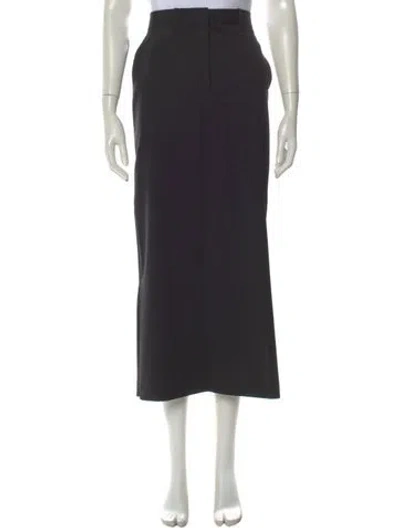 Pre-owned Helmut Lang Virgin Wool Long Skirt In Gray
