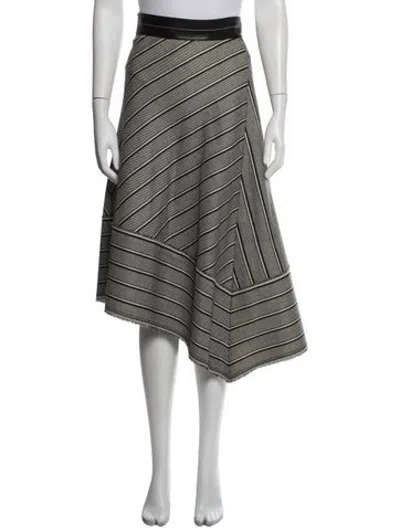 Pre-owned Helmut Lang Virgin Wool Long Skirt In Neutrals