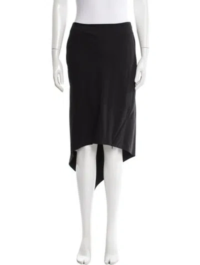 Pre-owned Helmut Lang Virgin Wool Long Skirt W/ Tags In Black
