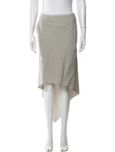 Pre-owned Helmut Lang Virgin Wool Long Skirt In White