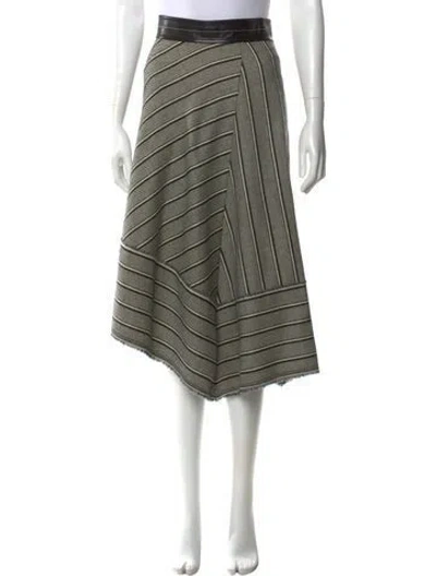 Pre-owned Helmut Lang Virgin Wool Midi Length Skirt