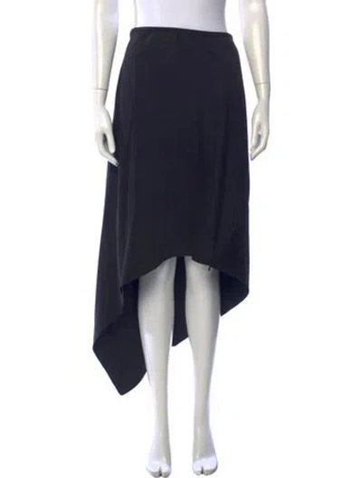 Pre-owned Helmut Lang Virgin Wool Midi Length Skirt In Blue