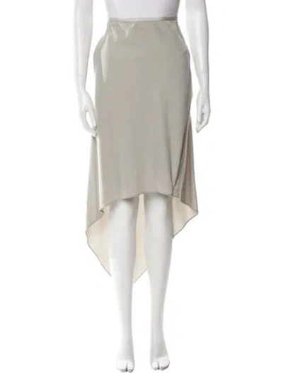 Pre-owned Helmut Lang Virgin Wool Midi Length Skirt W/ Tags In Gray