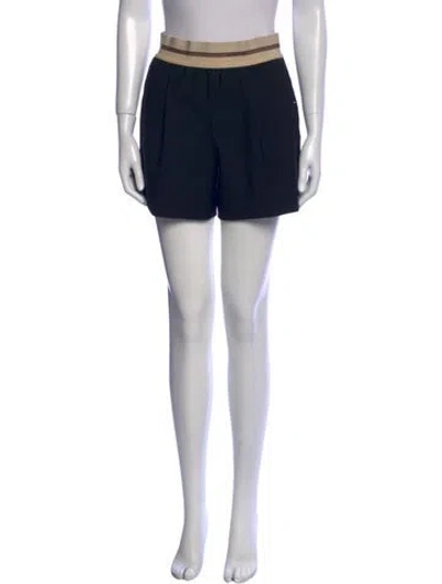 Pre-owned Helmut Lang Virgin Wool Mini Shorts In Black
