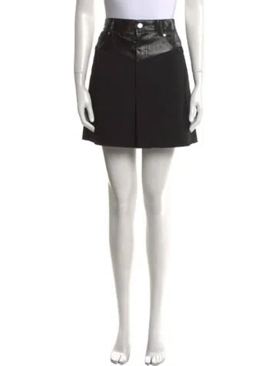 Pre-owned Helmut Lang Virgin Wool Mini Skirt In Black