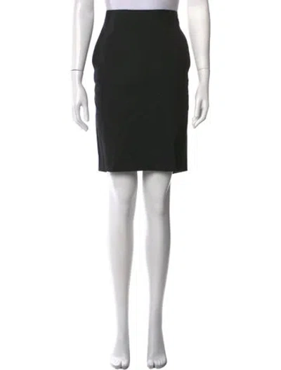Pre-owned Helmut Lang Virgin Wool Mini Skirt In Black