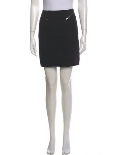 Pre-owned Helmut Lang Virgin Wool Mini Skirt W/ Tags In Black