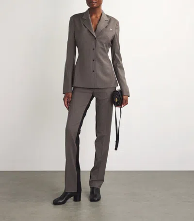 Helmut Lang Combo Suit Shirt In Brown
