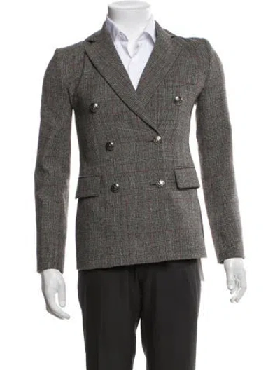 Pre-owned Helmut Lang Virgin Wool Plaid Print Blazer In Multicolor