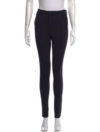 Pre-owned Helmut Lang Virgin Wool Skinny Leg Pants In Black