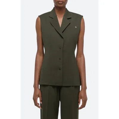HELMUT LANG HELMUT LANG VIRGIN WOOL SLEEVELESS BLAZER