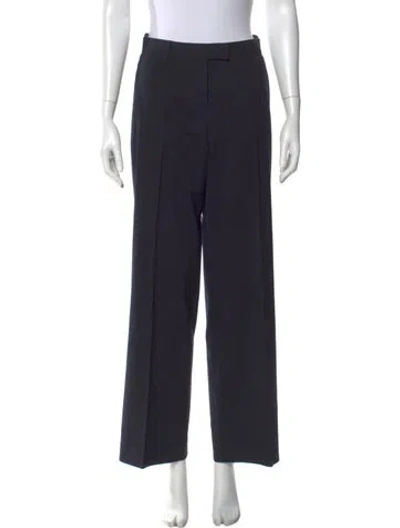 Pre-owned Helmut Lang Virgin Wool Straight Leg Pants In Black